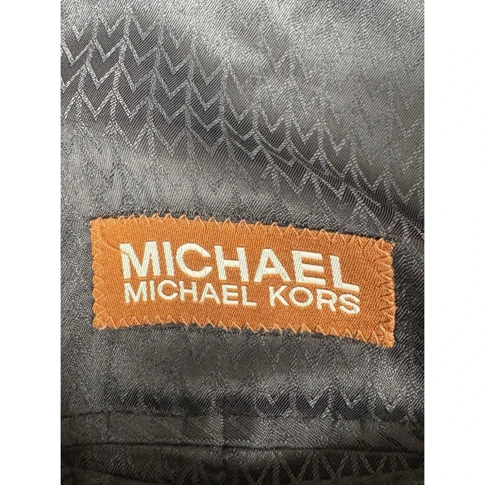 Michael Kors Marshall Fields Black Striped 3-Button Sports Suit Jacket 41 Reg